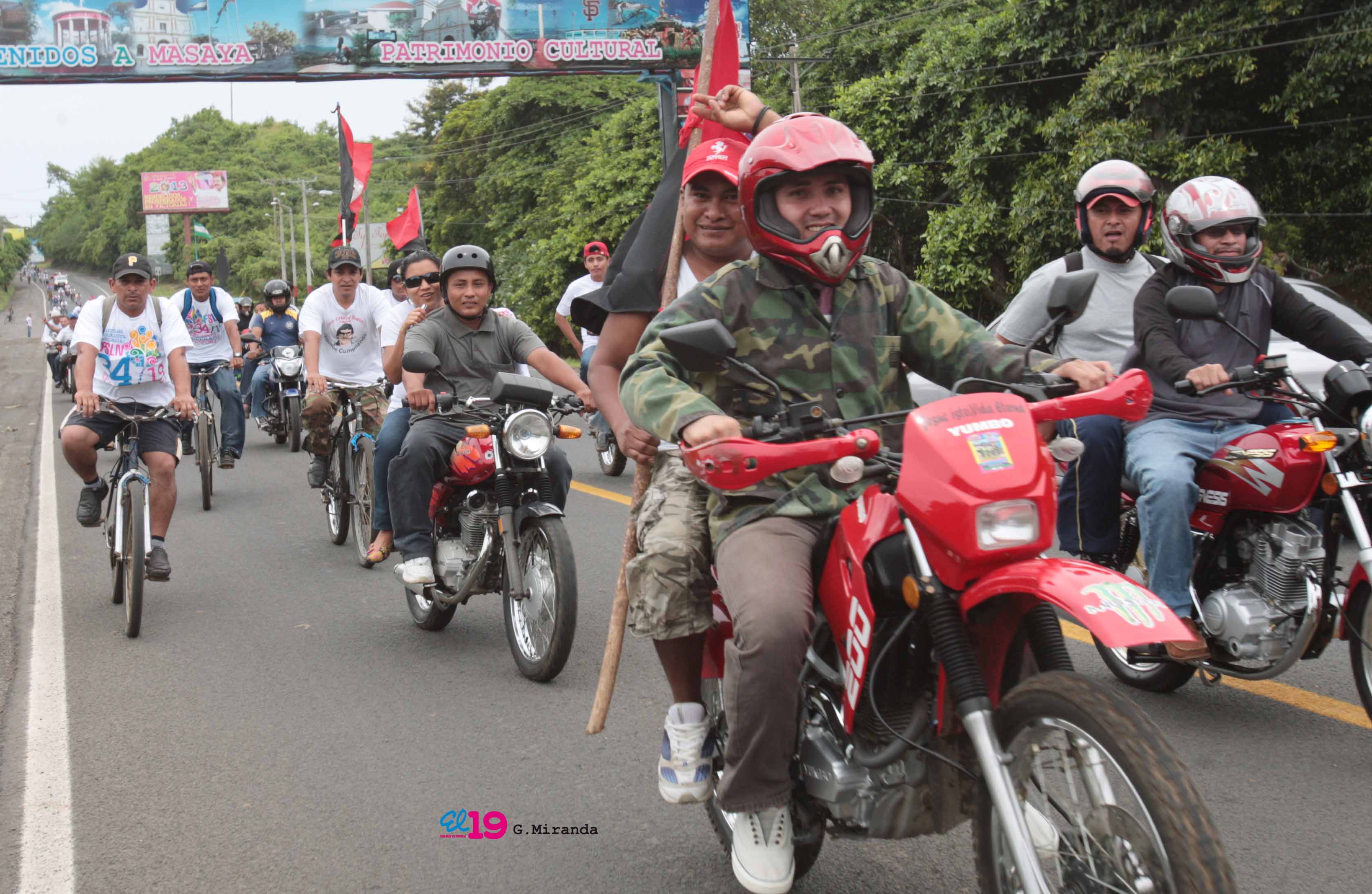 Caravanas llegan a Managua para el 34/19!