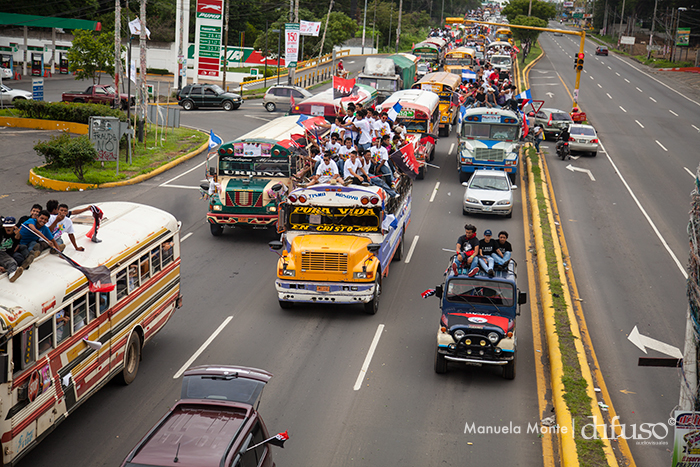 Caravanas llegan a Managua para el 34/19!