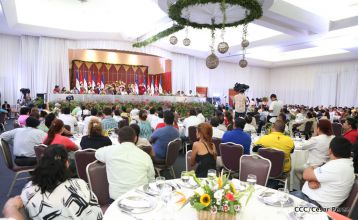 Daniel y Rosario sostienen encuentro con líderes sindicales nicaragüenses en saludo al Día Internacional de los Trabajadores