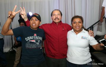 Daniel y Rosario sostienen encuentro con líderes sindicales nicaragüenses en saludo al Día Internacional de los Trabajadores