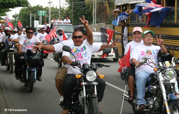 Caravanas llegan a Managua para el 34/19!
