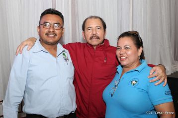 Daniel y Rosario sostienen encuentro con líderes sindicales nicaragüenses en saludo al Día Internacional de los Trabajadores