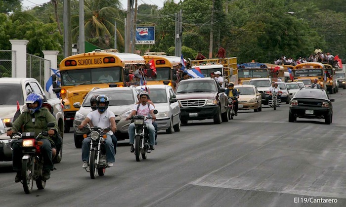Caravanas llegan a Managua para el 34/19!