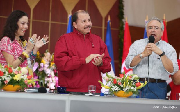Daniel y Rosario sostienen encuentro con líderes sindicales nicaragüenses en saludo al Día Internacional de los Trabajadores