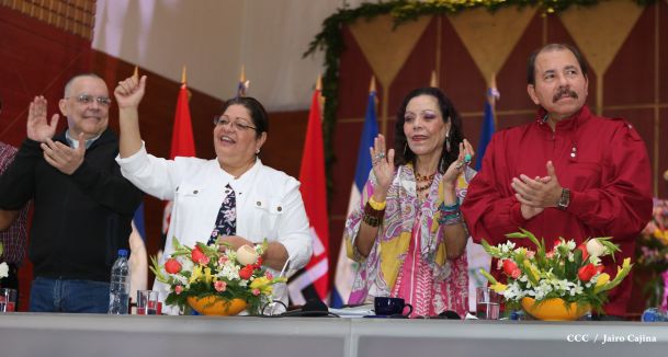 Daniel y Rosario sostienen encuentro con líderes sindicales nicaragüenses en saludo al Día Internacional de los Trabajadores