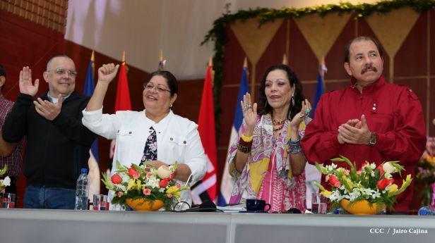 Daniel y Rosario sostienen encuentro con líderes sindicales nicaragüenses en saludo al Día Internacional de los Trabajadores