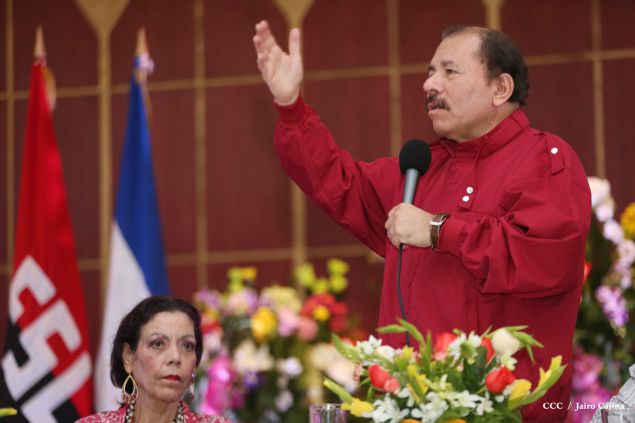 Daniel y Rosario sostienen encuentro con líderes sindicales nicaragüenses en saludo al Día Internacional de los Trabajadores