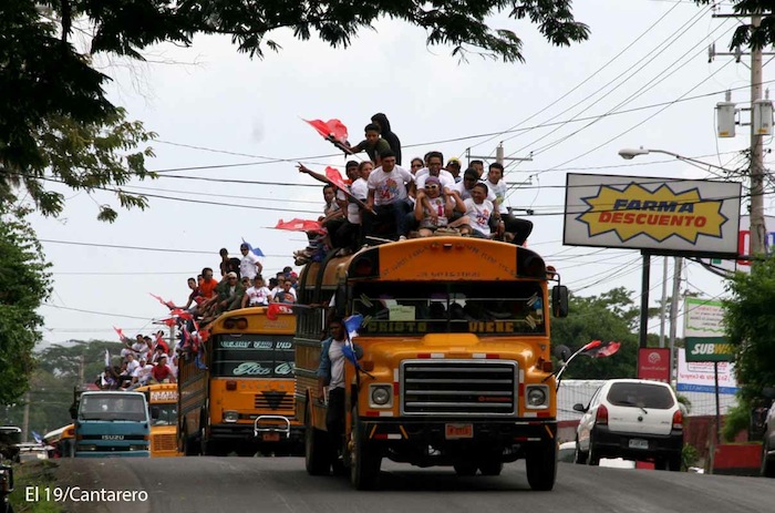 Caravanas llegan a Managua para el 34/19!