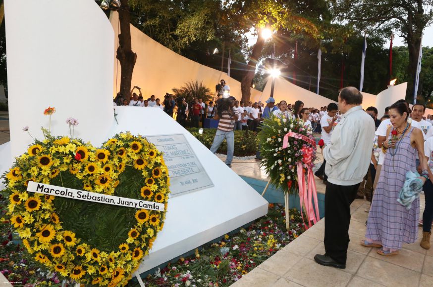 Daniel y Rosario rinden homenaje al Comandante de la Revolución, Tomás Borge Martínez