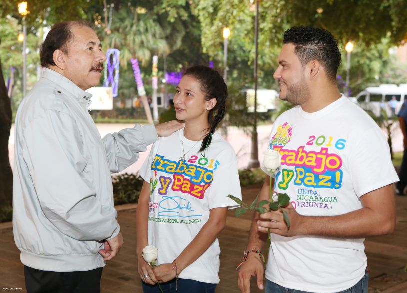 Daniel y Rosario rinden homenaje al Comandante de la Revolución, Tomás Borge Martínez