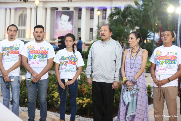 Daniel y Rosario rinden homenaje al Comandante de la Revolución, Tomás Borge Martínez