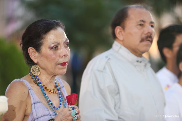 Daniel y Rosario rinden homenaje al Comandante de la Revolución, Tomás Borge Martínez
