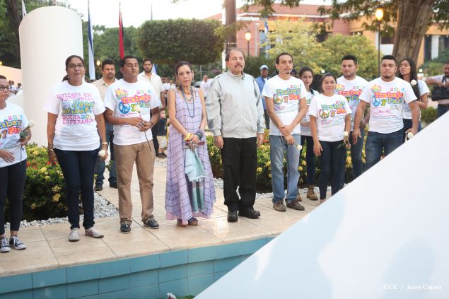 Daniel y Rosario rinden homenaje al Comandante de la Revolución, Tomás Borge Martínez