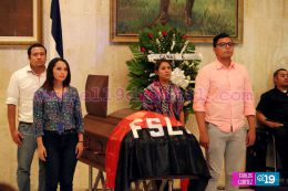 Rinden honores al compañero Marcio Vargas en el Teatro Nacional Rubén Darío