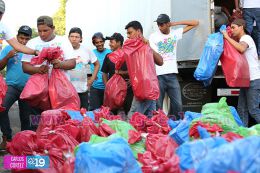 Entrega de apoyo solidario del Gobierno Sandinista a familias de Chinandega