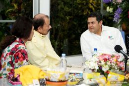 Daniel y Rosario reciben al presidente de Honduras, Juan Orlando Hernández