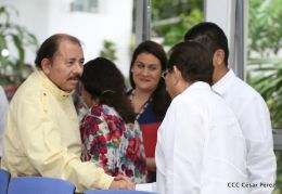 Daniel y Rosario reciben al presidente de Honduras, Juan Orlando Hernández