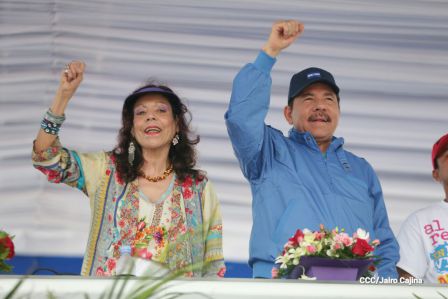 Daniel y Rosario celebran el 37 Aniversario del Repliegue Táctico a Masaya