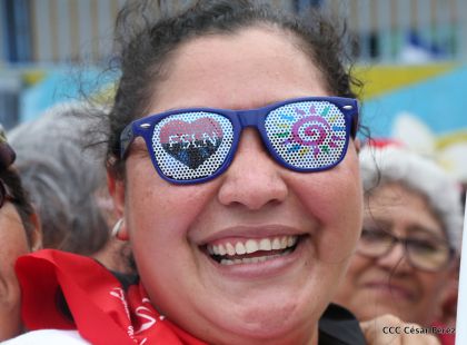 Presidente Daniel y Compañera Rosario en 37 Aniversario del Repliegue a Masaya