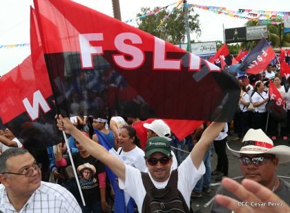 Presidente Daniel y Compañera Rosario en 37 Aniversario del Repliegue a Masaya