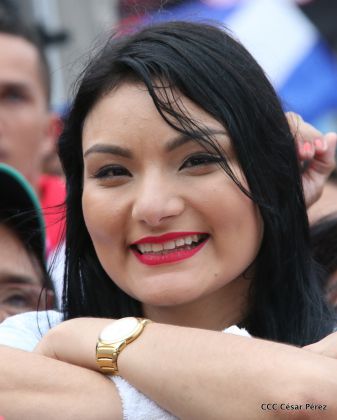 Presidente Daniel y Compañera Rosario en 37 Aniversario del Repliegue a Masaya