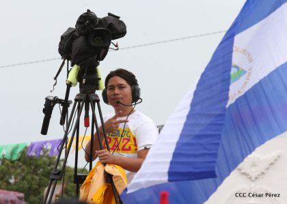 Presidente Daniel y Compañera Rosario en 37 Aniversario del Repliegue a Masaya