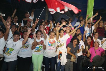 Presidente Daniel y Compañera Rosario en 37 Aniversario del Repliegue a Masaya