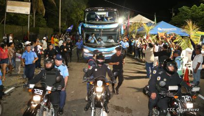 Presidente Daniel y Compañera Rosario en 37 Aniversario del Repliegue a Masaya