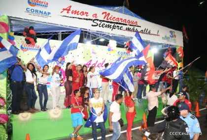 Presidente Daniel y Compañera Rosario en 37 Aniversario del Repliegue a Masaya