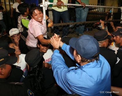 Presidente Daniel y Compañera Rosario en 37 Aniversario del Repliegue a Masaya