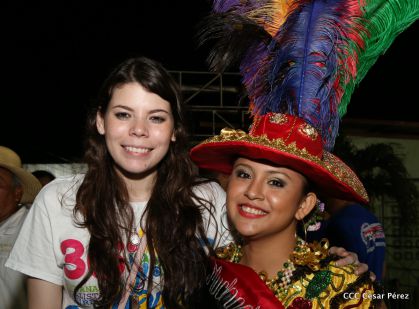 Presidente Daniel y Compañera Rosario en 37 Aniversario del Repliegue a Masaya