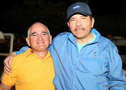 Presidente Daniel y Compañera Rosario en 37 Aniversario del Repliegue a Masaya