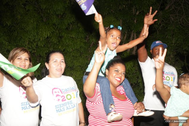 Presidente Daniel y Compañera Rosario en 37 Aniversario del Repliegue a Masaya