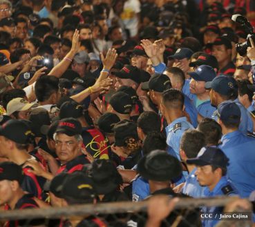 Presidente Daniel y Compañera Rosario en 37 Aniversario del Repliegue a Masaya