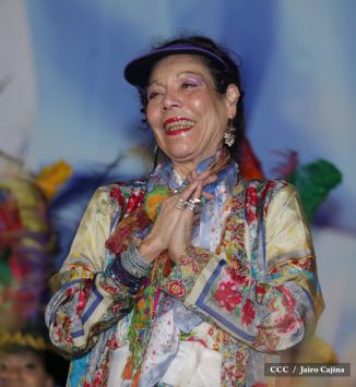 Presidente Daniel y Compañera Rosario en 37 Aniversario del Repliegue a Masaya