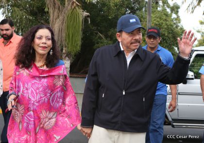 Daniel y Rosario, fórmula presidencial del Frente Sandinista y la Alianza Unida, Nicaragua Triunfa