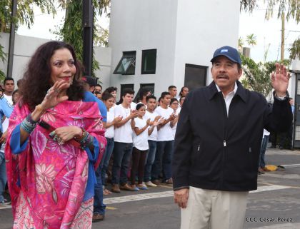 Daniel y Rosario, fórmula presidencial del Frente Sandinista y la Alianza Unida, Nicaragua Triunfa