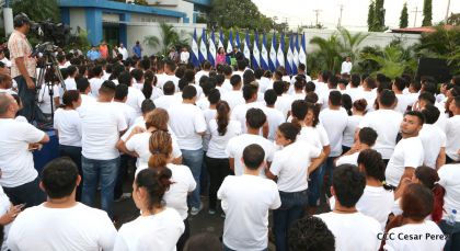 Daniel y Rosario, fórmula presidencial del Frente Sandinista y la Alianza Unida, Nicaragua Triunfa