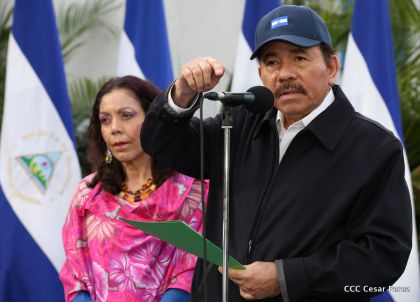 Daniel y Rosario, fórmula presidencial del Frente Sandinista y la Alianza Unida, Nicaragua Triunfa
