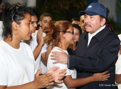 Daniel y Rosario, fórmula presidencial del Frente Sandinista y la Alianza Unida, Nicaragua Triunfa