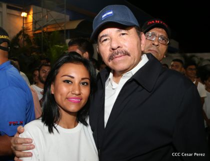 Daniel y Rosario, fórmula presidencial del Frente Sandinista y la Alianza Unida, Nicaragua Triunfa
