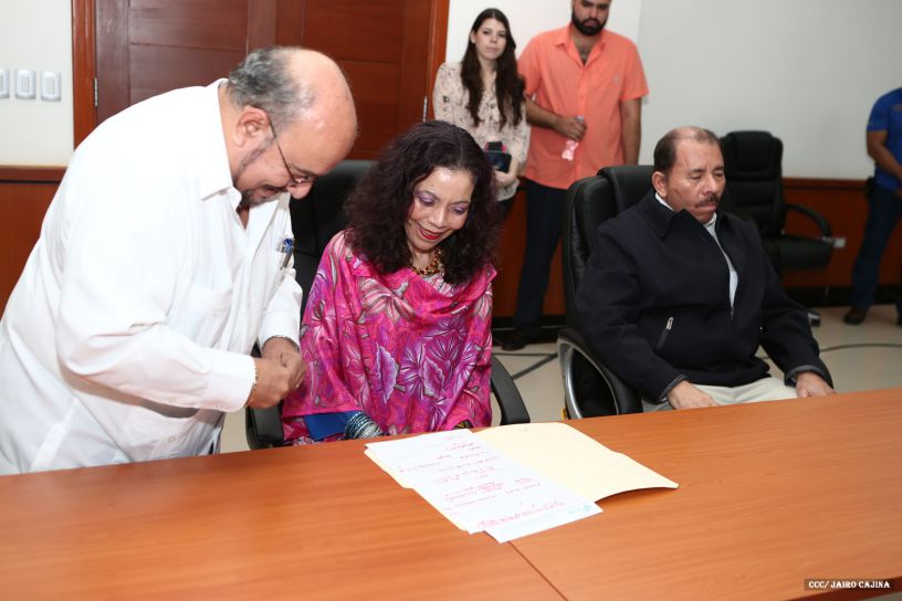 Daniel y Rosario, fórmula presidencial del Frente Sandinista y la Alianza Unida, Nicaragua Triunfa