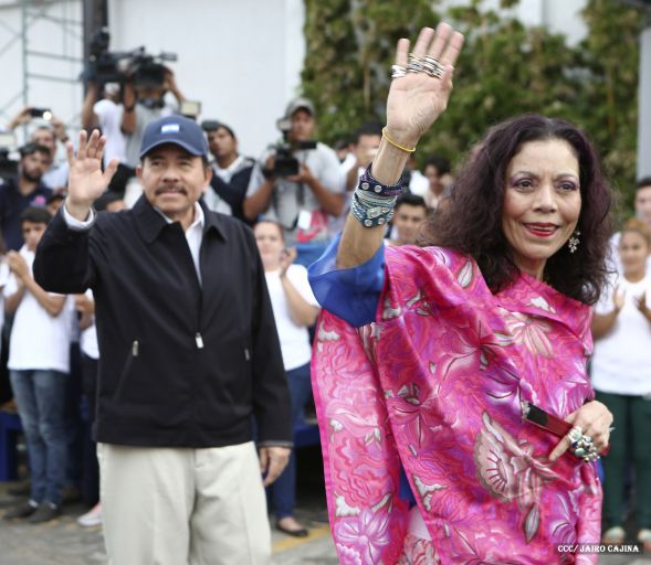 Daniel y Rosario, fórmula presidencial del Frente Sandinista y la Alianza Unida, Nicaragua Triunfa