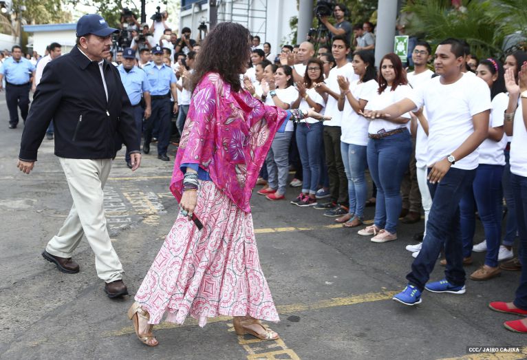 Daniel y Rosario, fórmula presidencial del Frente Sandinista y la Alianza Unida, Nicaragua Triunfa