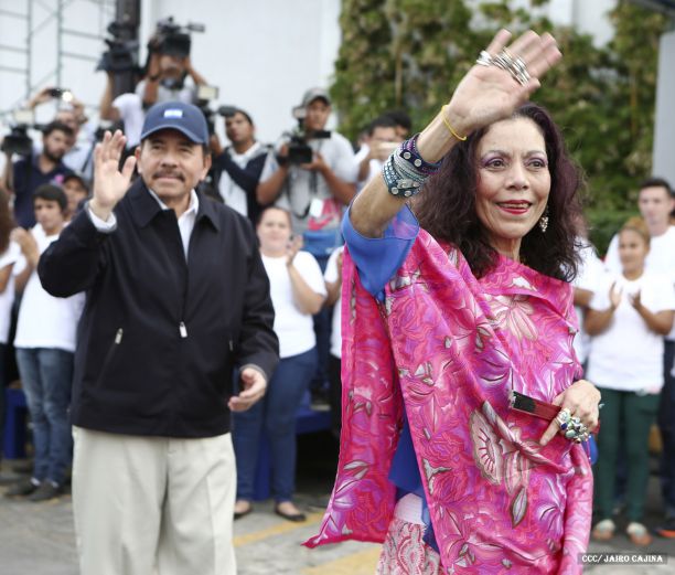 Daniel y Rosario, fórmula presidencial del Frente Sandinista y la Alianza Unida, Nicaragua Triunfa