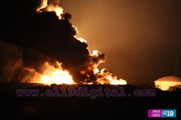 Incendio de tanques de Puma Energy en Puerto Sandino