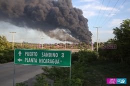 Incendio de tanques de Puma Energy en Puerto Sandino