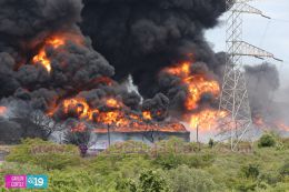 Incendio de tanques de Puma Energy en Puerto Sandino