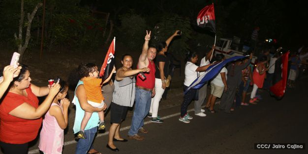Compañero René Núñez recibido con honores en Peñas Blancas