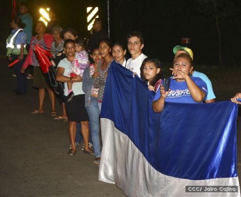Compañero René Núñez recibido con honores en Peñas Blancas